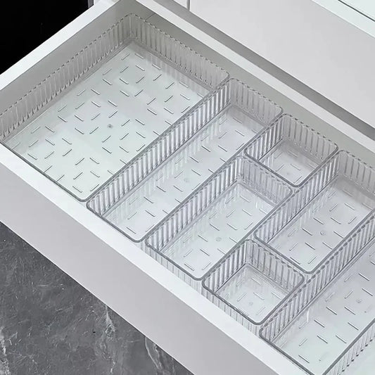 Clear Desk Drawer Organizer Set