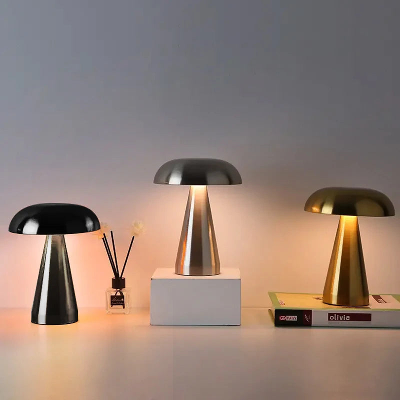 Mushroom Metal Touch Lamp