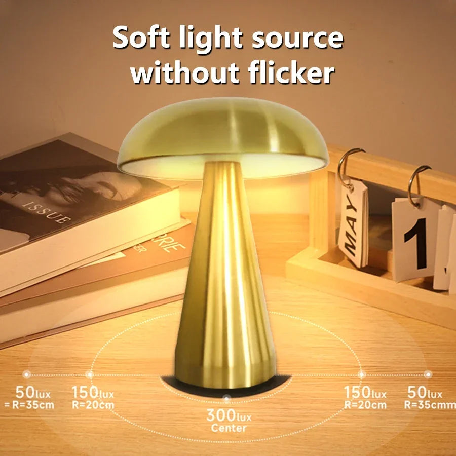 Mushroom Metal Touch Lamp