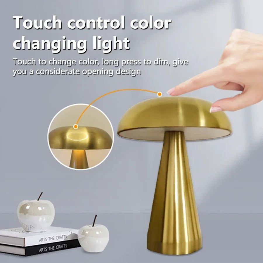Mushroom Metal Touch Lamp
