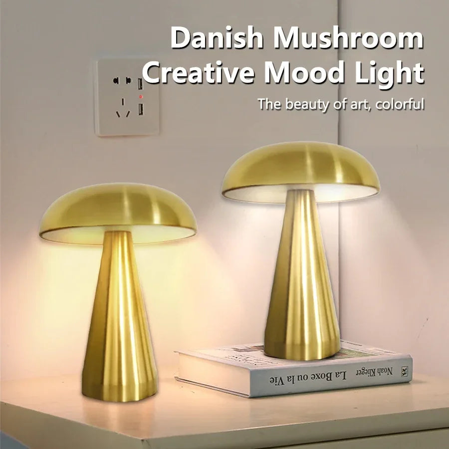 Mushroom Metal Touch Lamp